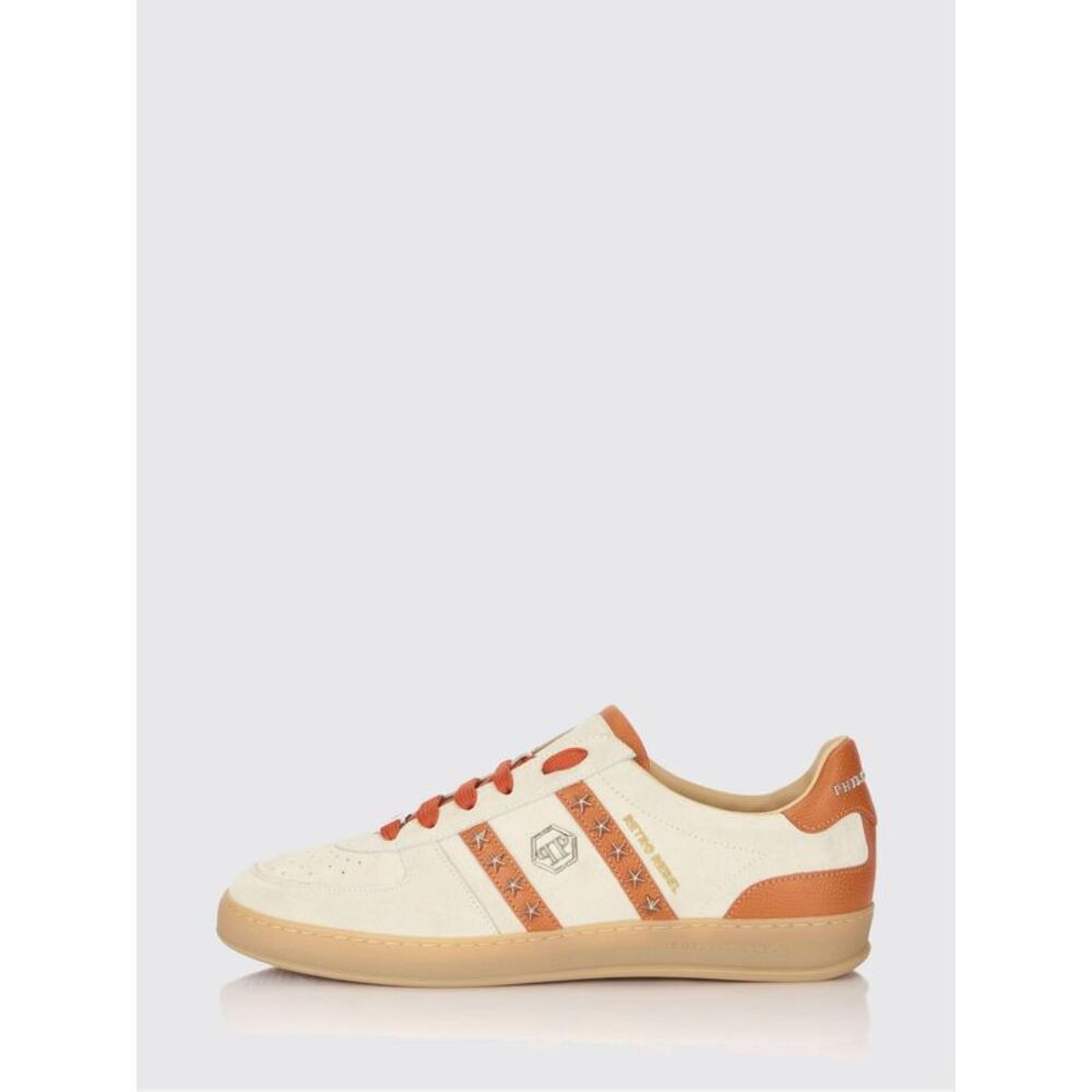 Philipp Plein Men Retro Rebel Suede Sneakers With Applied Stars Philipp Plein